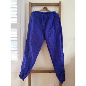 Vintage Nike Track Pants Mens L Purple-Blue Lightweight Windbreaker 80s 90s